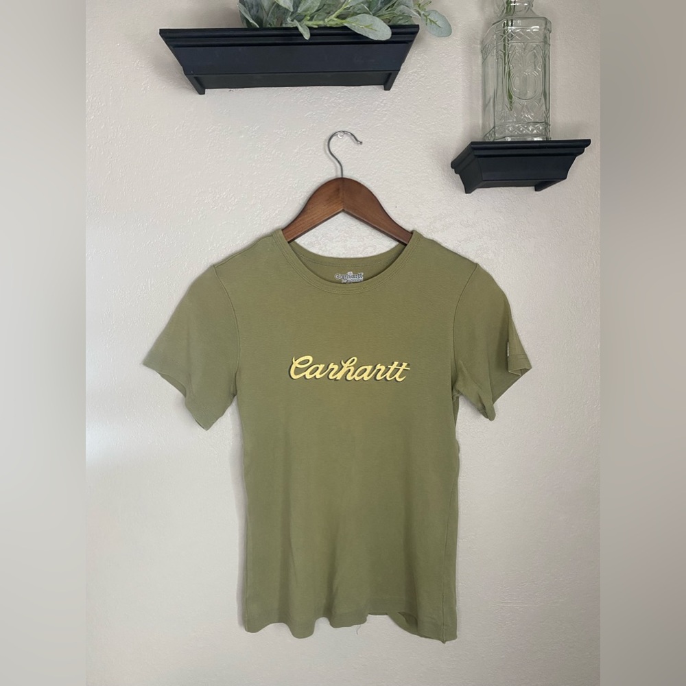 Green heavy material Carhartt tshirt